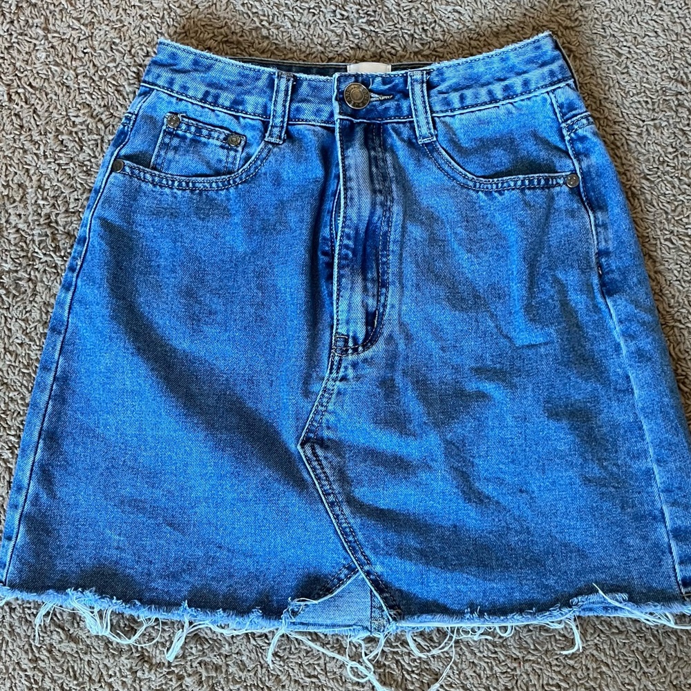 Princess Polly high waisted Denim Skirt